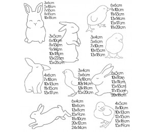 Stickserie - Frühlingstiere Doodle